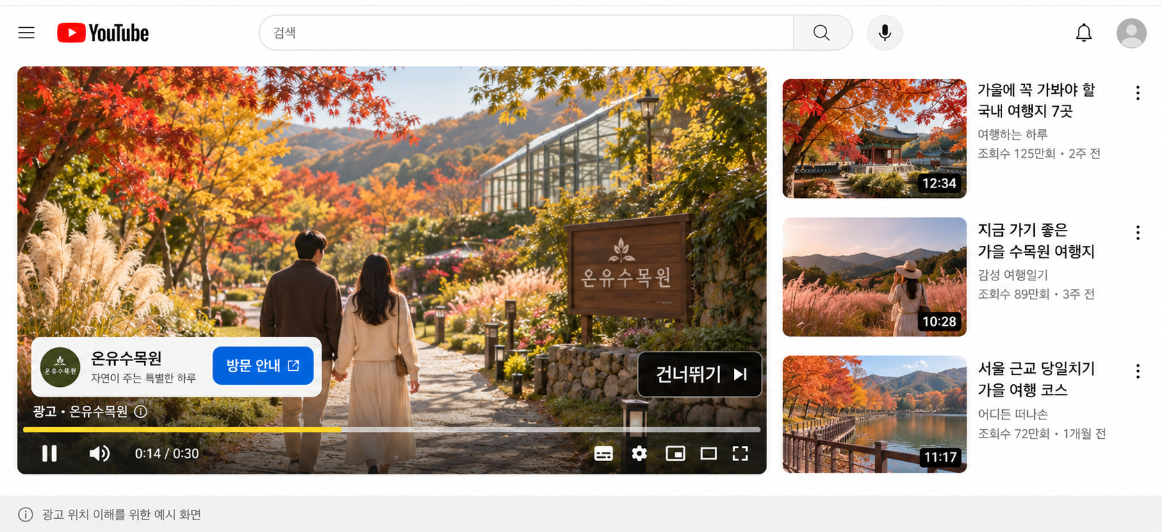 광고화면 인스트림