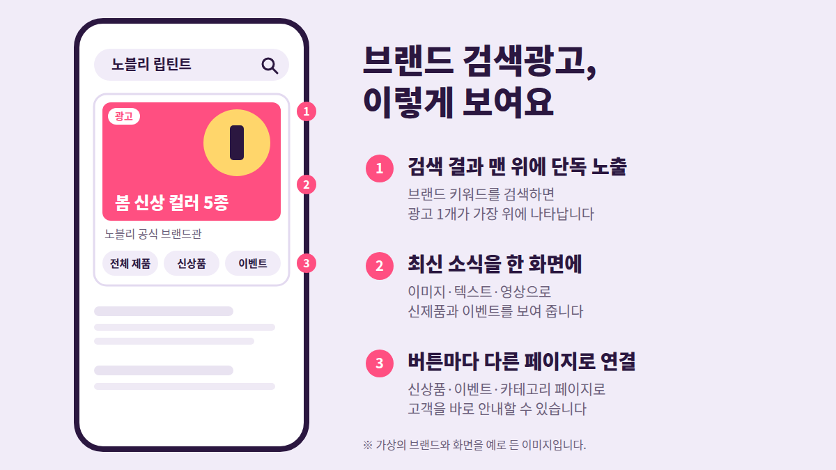 브랜드 검색광고 예시